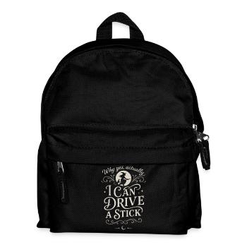 Warum Ja, eigentlich kann ich einen Stock fahren Halloween - Kinder Rucksack - Schwarz - Vorne