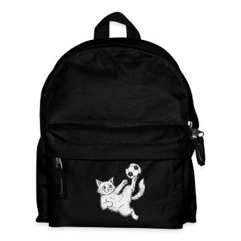 football, footballeur, joueur de football, chat - Sac à dos Enfant - noir - Devant