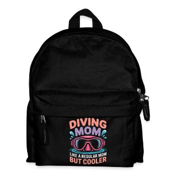Diving Saying Mom Funny Diving Gift - Kids' Backpack - black - Front