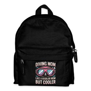 Diving Saying Mom Funny Diving Gift - Kids' Backpack - black - Front