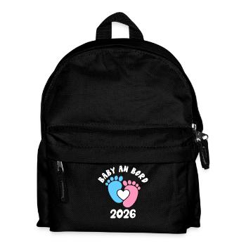 Expectant Mom BABY ON BOARD 2026 Funny - Kids' Backpack - black - Front