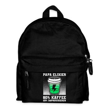 Expectant Father ALPAKAPAPA Retro Funny - Kids' Backpack - black - Front