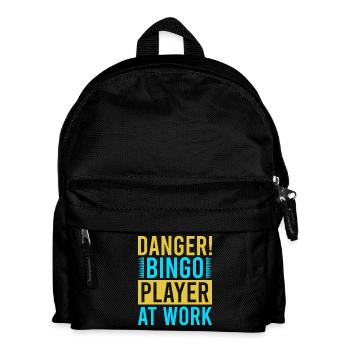 Bingo Game Danger Bingo Player At Work Bingo - Kids' Backpack - black - Front