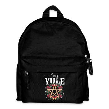 Merry Yule Yuletide Season Christmas Solstice - Kids' Backpack - black - Front