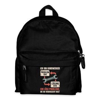 Je suis un artisan : solution au lieu de problème - Sac à dos Enfant - noir - Devant