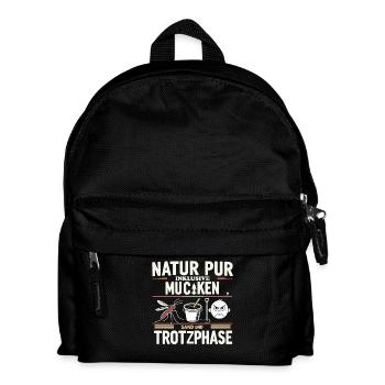 Natur Pur Mücken Trotzphase - Kinder Rucksack - Schwarz - Vorne