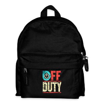 Off Duty Power Button Vintage, Mom and Dad - Kids' Backpack - black - Front