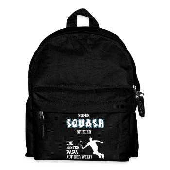 Squash Bester Papa Vater Vatertag Geburtstag - Kinder Rucksack - Schwarz - Vorne