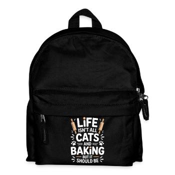 Pâtisserie Dire Chats Drôle Pâtisserie Cadeau - Sac à dos Enfant - noir - Devant