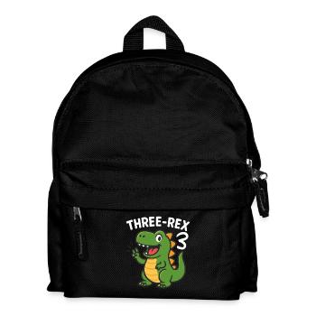 Three-Rex 3 Dinosaur Birthday Party Vibes - Kinder Rucksack - Schwarz - Vorne