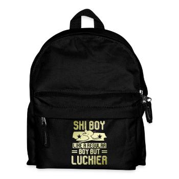 ski junge - Kinder Rucksack - Schwarz - Vorne