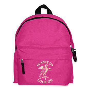 Falcon Glance Up Lock On Falconry Enthusiast - Kids' Backpack - fuchsia - Front