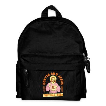 Goetta Wurst Goetta And Jesus That's All I Need - Kinder Rucksack - Schwarz - Vorne