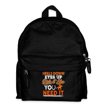 Roulez comme si vous en aviez besoin Citation de motivation Jockey - Sac à dos Enfant - noir - Devant