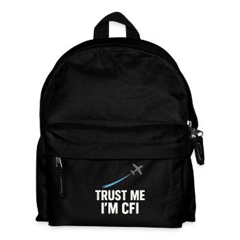 Flight Instructor Cfi Pilot Aviation Instructor - Kids' Backpack - black - Front