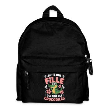 Juste une fille qui aime les crocodiles - Sac à dos Enfant - noir - Devant