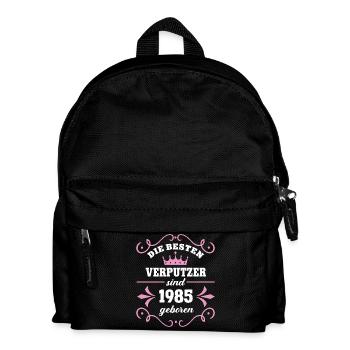 Plasterer Birthday 1985 Vintage Plasterer - Kids' Backpack - black - Front