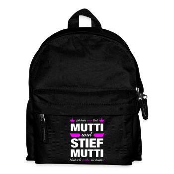 Stiefmutter Muttertag Bonus Mama Mutter Geschenk - Kinder Rucksack - Schwarz - Vorne