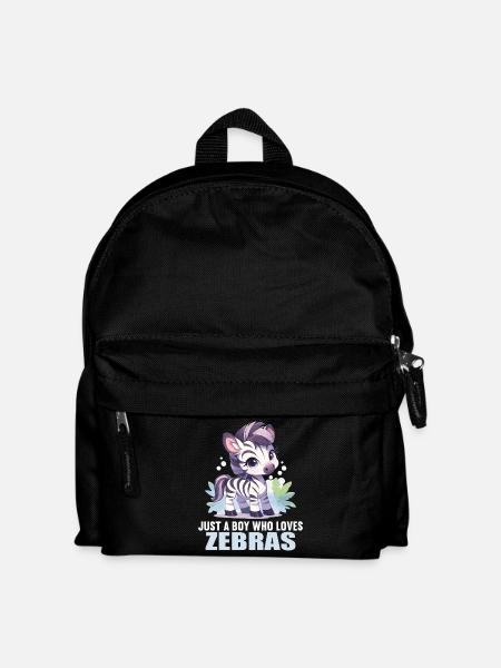 Zebras Zebra - Kinder Rucksack - Schwarz