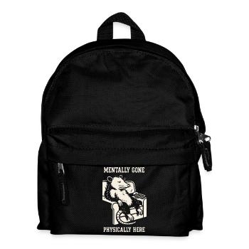 mentalement parti physiquement ici opossum humour mème - Sac à dos Enfant - noir - Devant