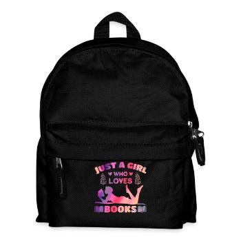Just a girl who loves books - Kids' Backpack - black - Front