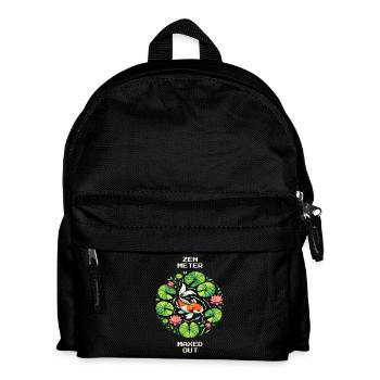 Zen-Meter Plein | Koï, étang de jardin, méditation - Sac à dos Enfant - noir - Devant