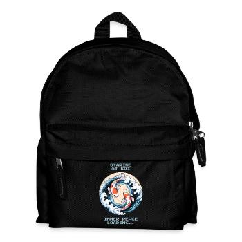 Regarder Koi : la paix invite | Zen, Jardin Étang - Sac à dos Enfant - noir - Devant