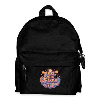 Psychedelic Retro – Feel the Flow - Kids' Backpack - black - Front