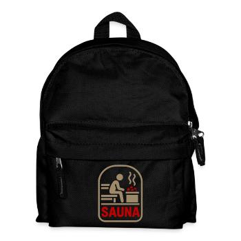 Sauna symbol: warmth, peace and stone - Kids' Backpack - black - Front