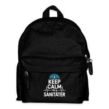 Rettungssanitäter Geschenk Krankenwagen Fahren - Kinder Rucksack - Schwarz - Vorne