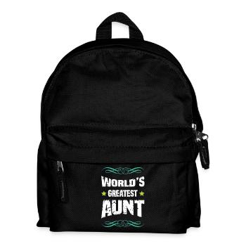 Weltbeste Tante Motiv - Kinder Rucksack - Schwarz - Vorne