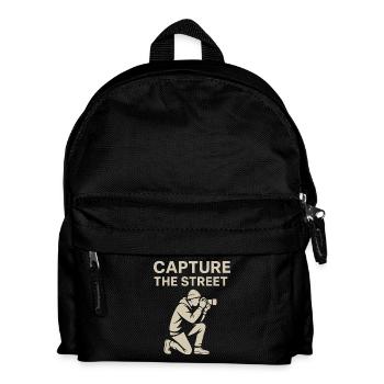 Capture the Street – Street Photography Shirt - Kinder Rucksack - Schwarz - Vorne