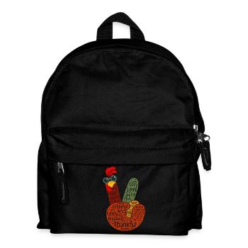 Dankbares Peacezeichen Hand - Kinder Rucksack - Schwarz - Vorne