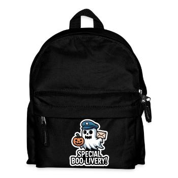 Postman Boo – Spooky Cute Halloween Ghost Delivery - Kids' Backpack - black - Front