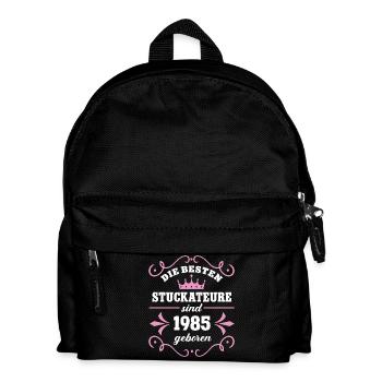 Plasterer Birthday 1985 Year of Plastering - Kids' Backpack - black - Front