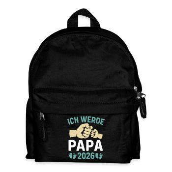 Werdender Vater ICH WERDE PAPA 2026 Lustig - Kinder Rucksack - Schwarz - Vorne