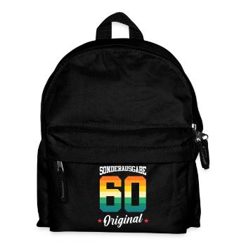 60 Geburtstag - Kinder Rucksack - Schwarz - Vorne