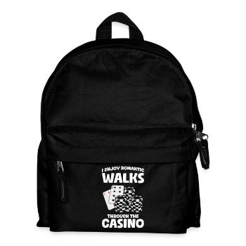 Romantic walks Casino Gambling Funny Player - Kids' Backpack - black - Front