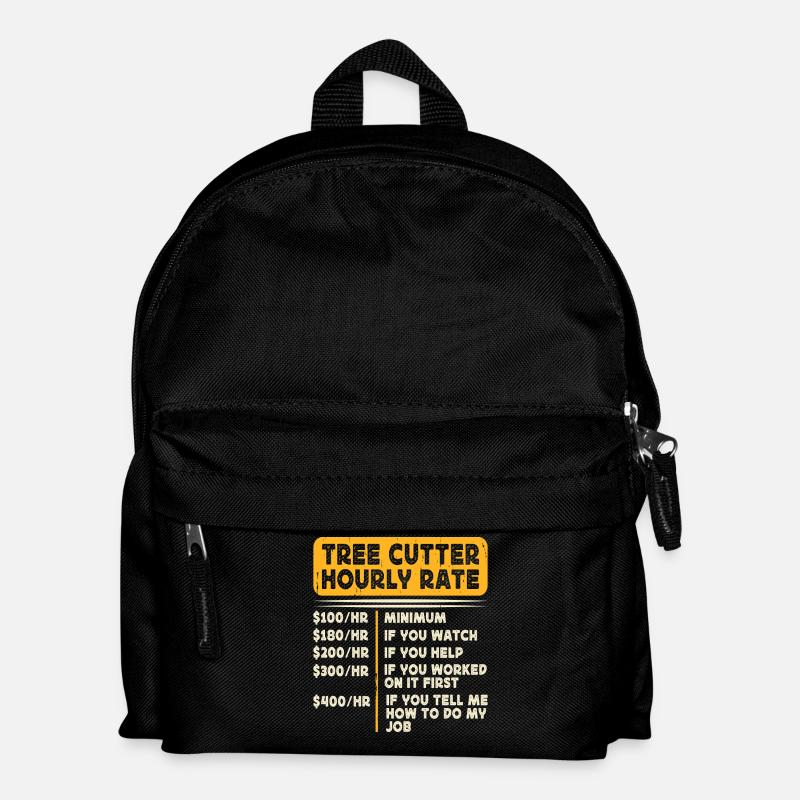 Baumpfleger Holzarbeiter Waldarbeiter Geschenk - Kinder Rucksack - Schwarz