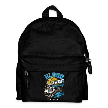 Col bleu Ouvrier Ouvrier du bâtiment - Sac à dos Enfant - noir - Devant
