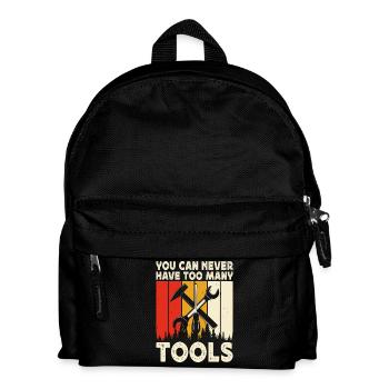KFZ Mechaniker Mechatroniker Schrauber Geschenk - Kinder Rucksack - Schwarz - Vorne