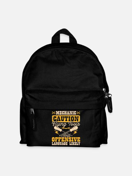 KFZ Mechaniker Mechatroniker Schrauber Geschenk - Kinder Rucksack - Schwarz