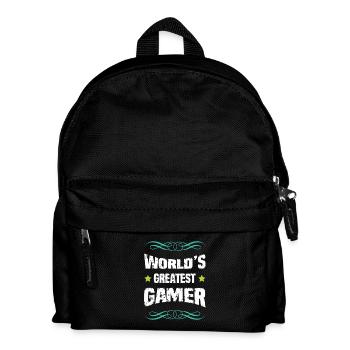 Weltbester Gamer – Distressed Design - Kinder Rucksack - Schwarz - Vorne