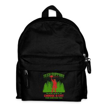 Les producteurs d’arbres de Noël aident à choisir et à couper - Sac à dos Enfant - noir - Devant