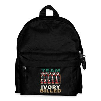 Elfenbein Specht Vogelbeobachter Team Ivory Billed - Kinder Rucksack - Schwarz - Vorne
