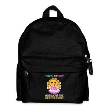 Thanksgiving Gender Reveal Mom-to-be - Kids' Backpack - black - Front