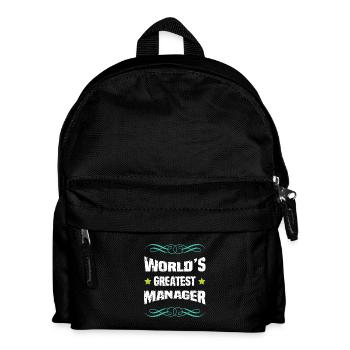 Weltbester Manager - Kinder Rucksack - Schwarz - Vorne