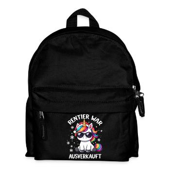 Christmas Reindeer Was Sold Out Unicorn - Kids' Backpack - black - Front