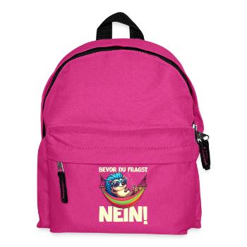 Before you ask No Hedgehog Bad mood - Kids' Backpack - fuchsia - Front