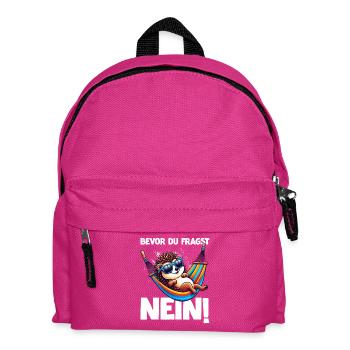 Before you ask No Hedgehog Bad mood - Kids' Backpack - fuchsia - Front